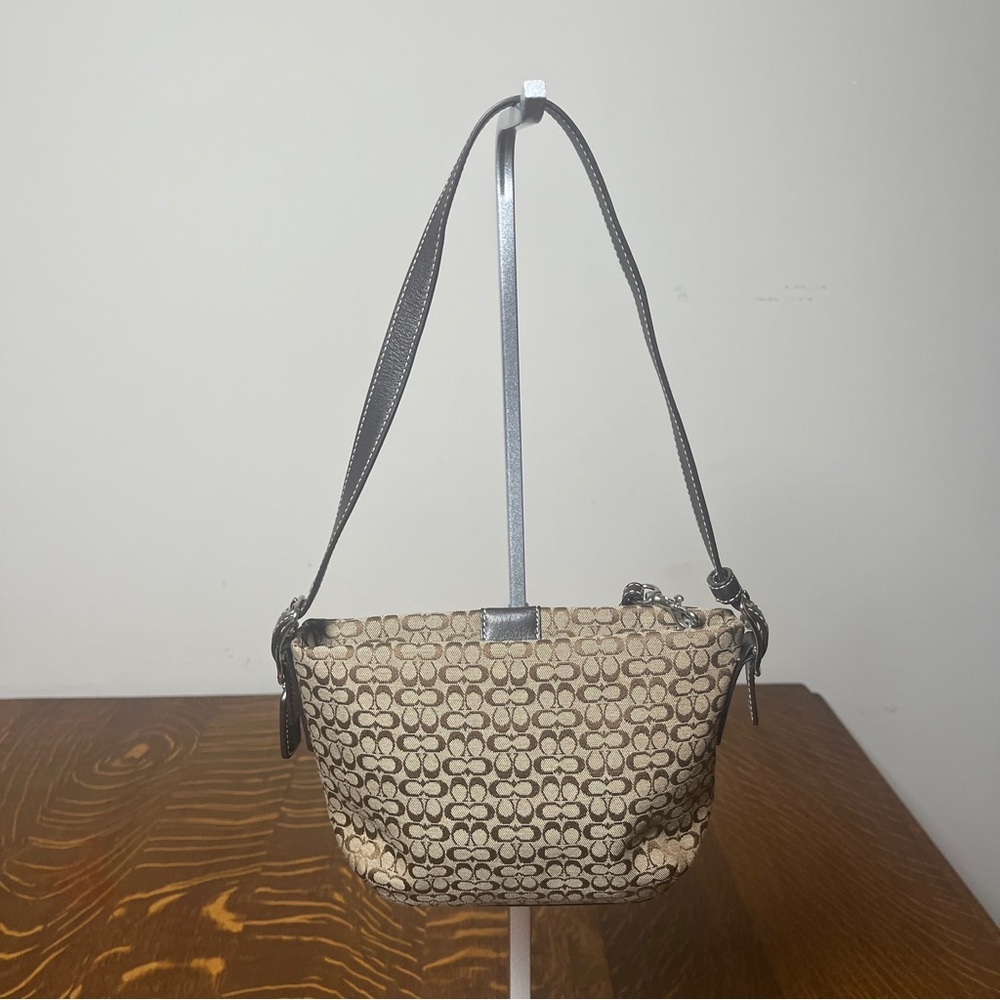 Coach Y2K Mini Phoebe Tan and Brown Signature C Canvas Shoulder Bag - Picture 2 of 11